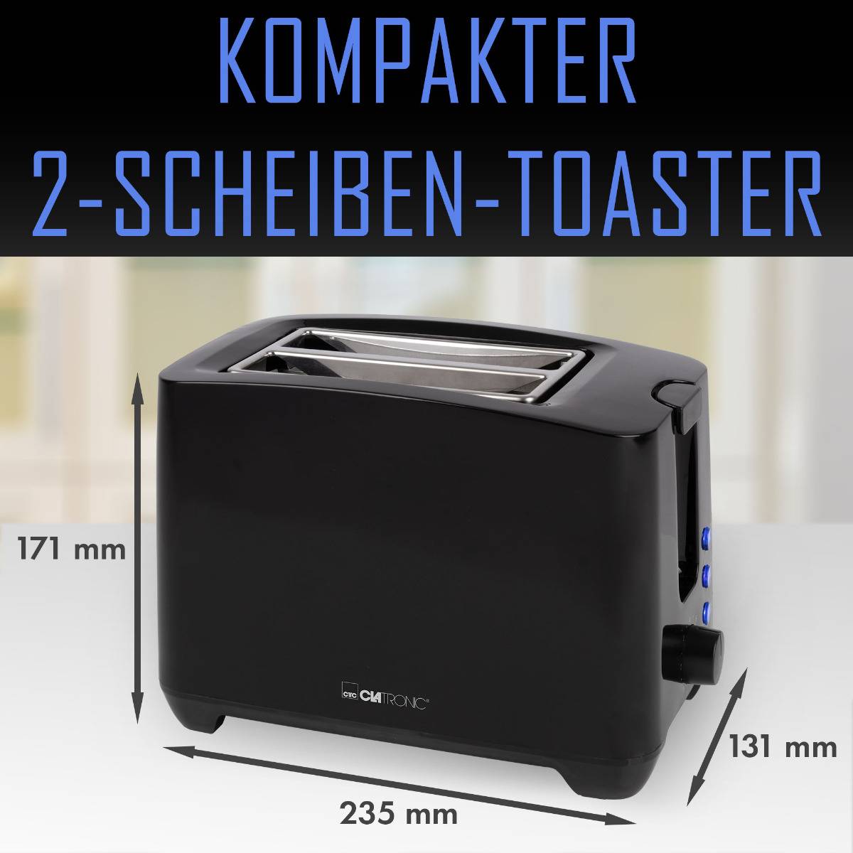 Clatronic Toaster TA 3801 schwarz