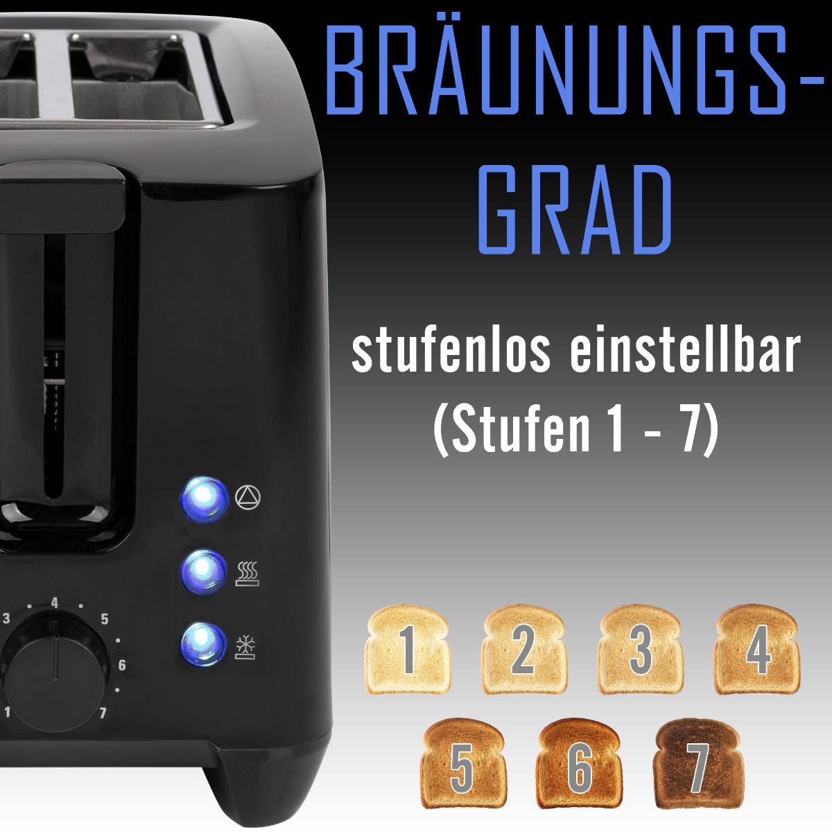 Clatronic Toaster TA 3801 schwarz