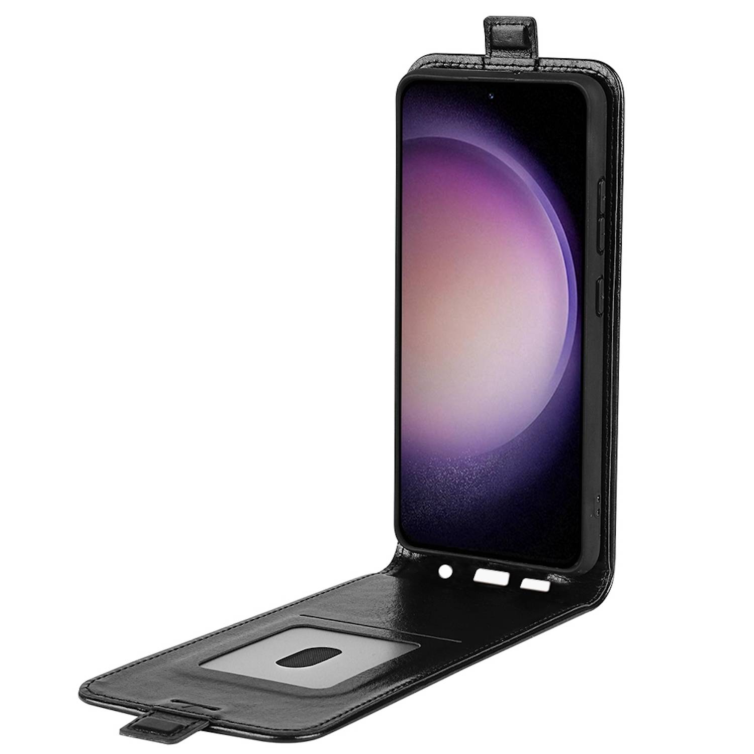 Für Samsung Galaxy S23 FE Fliptasche Schwarz Hülle Cover Schutz Tasche