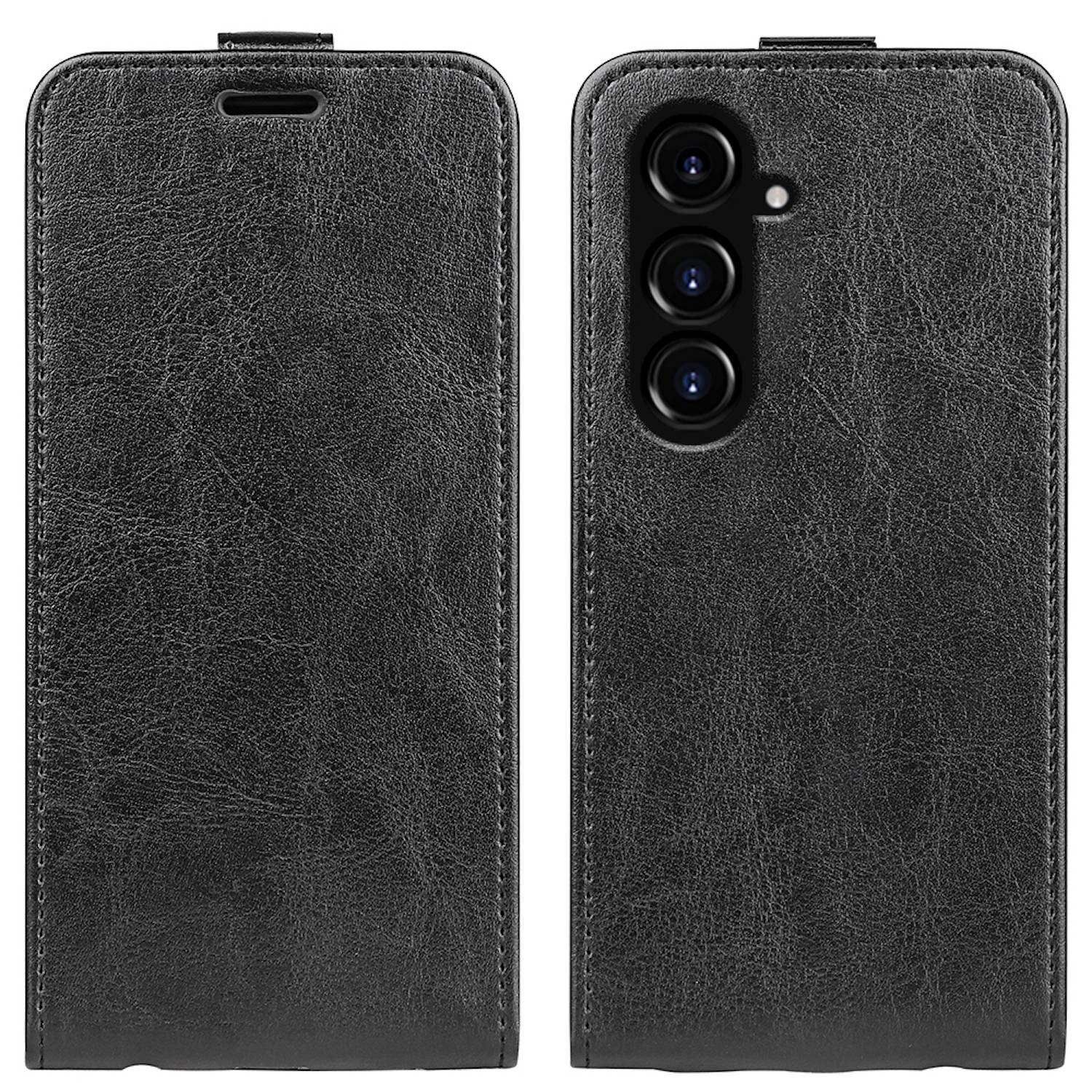 Für Samsung Galaxy S23 FE Fliptasche Schwarz Hülle Cover Schutz Tasche