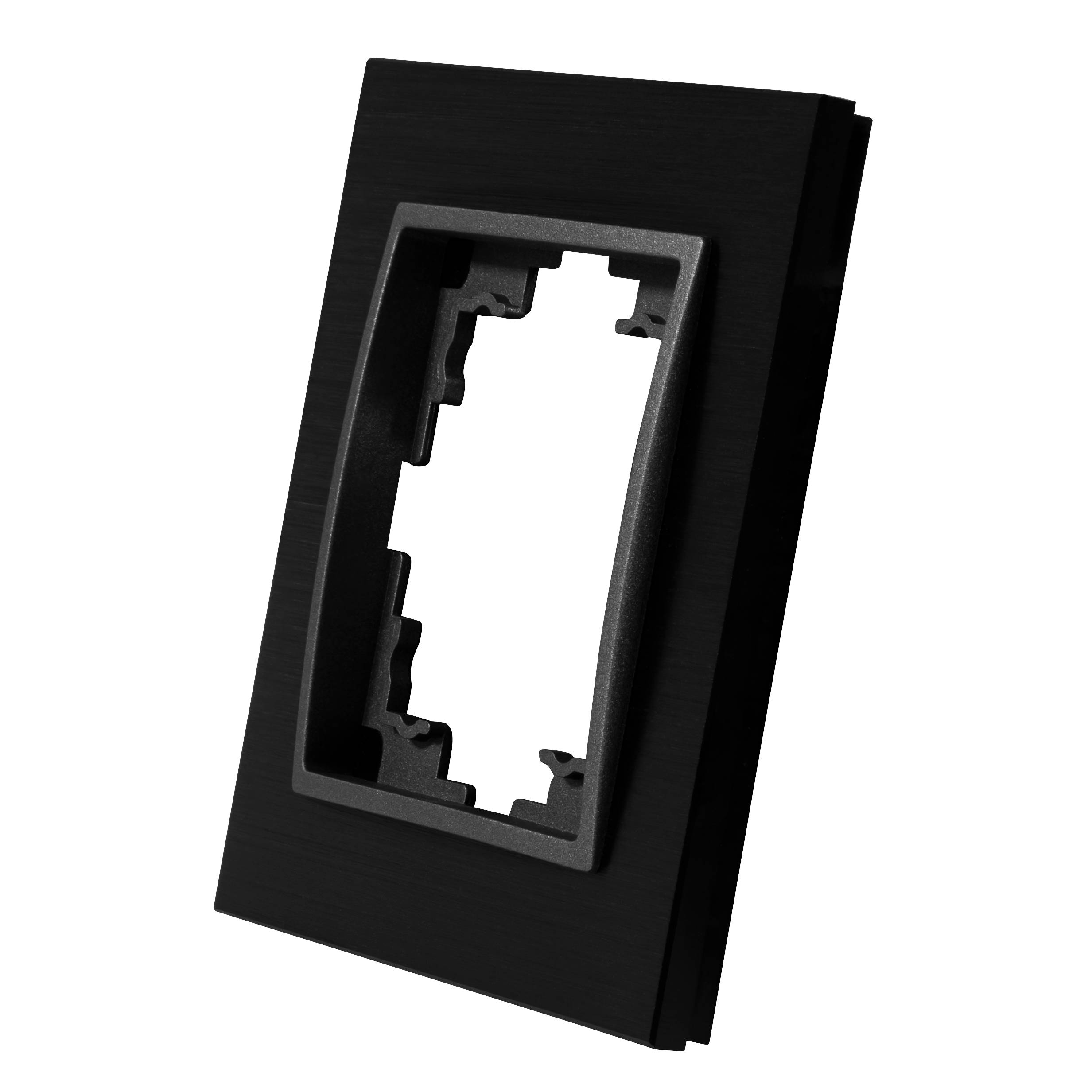 Rahmen McPower "Flair", 1-fach, schwarzes Aluminium