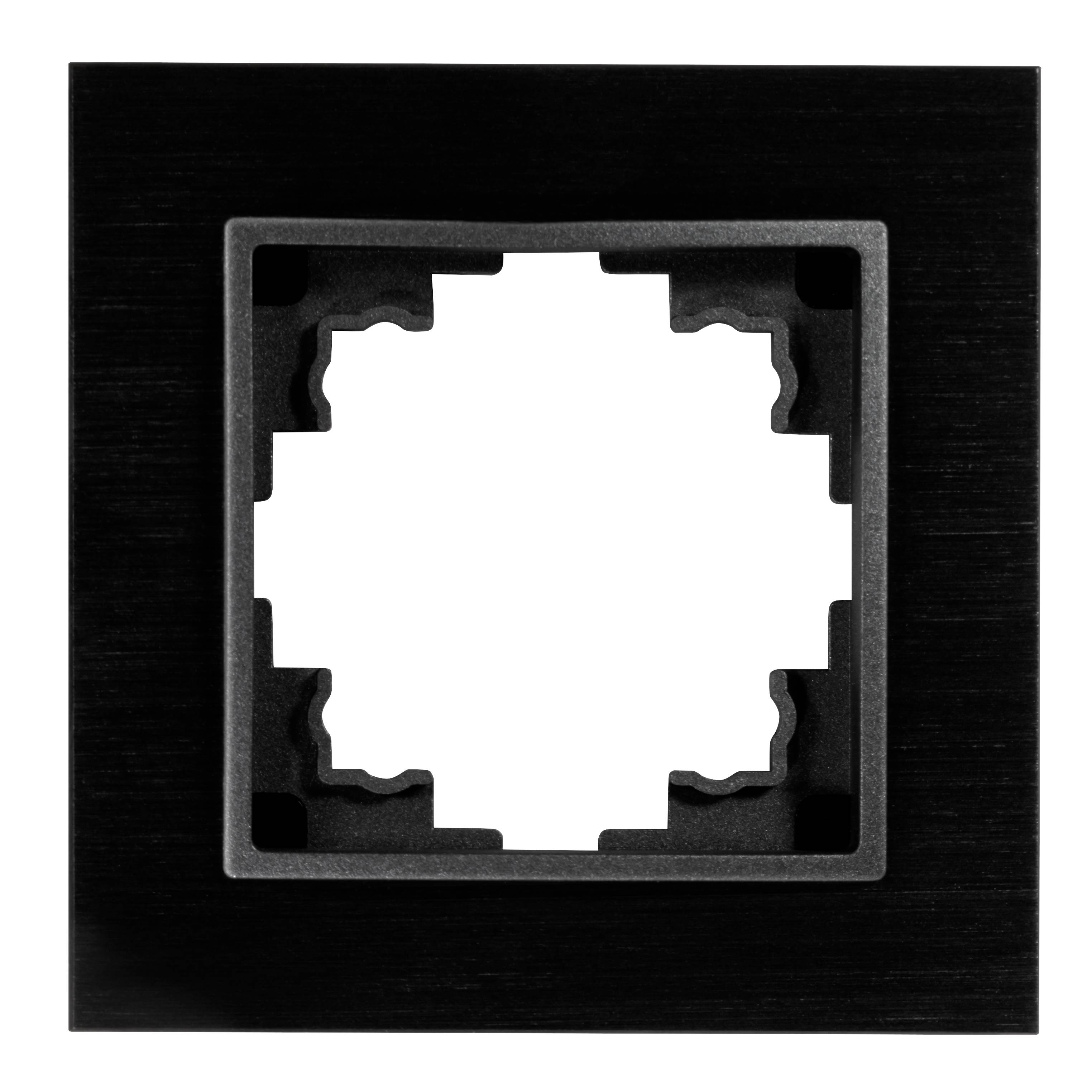 Rahmen McPower "Flair", 1-fach, schwarzes Aluminium