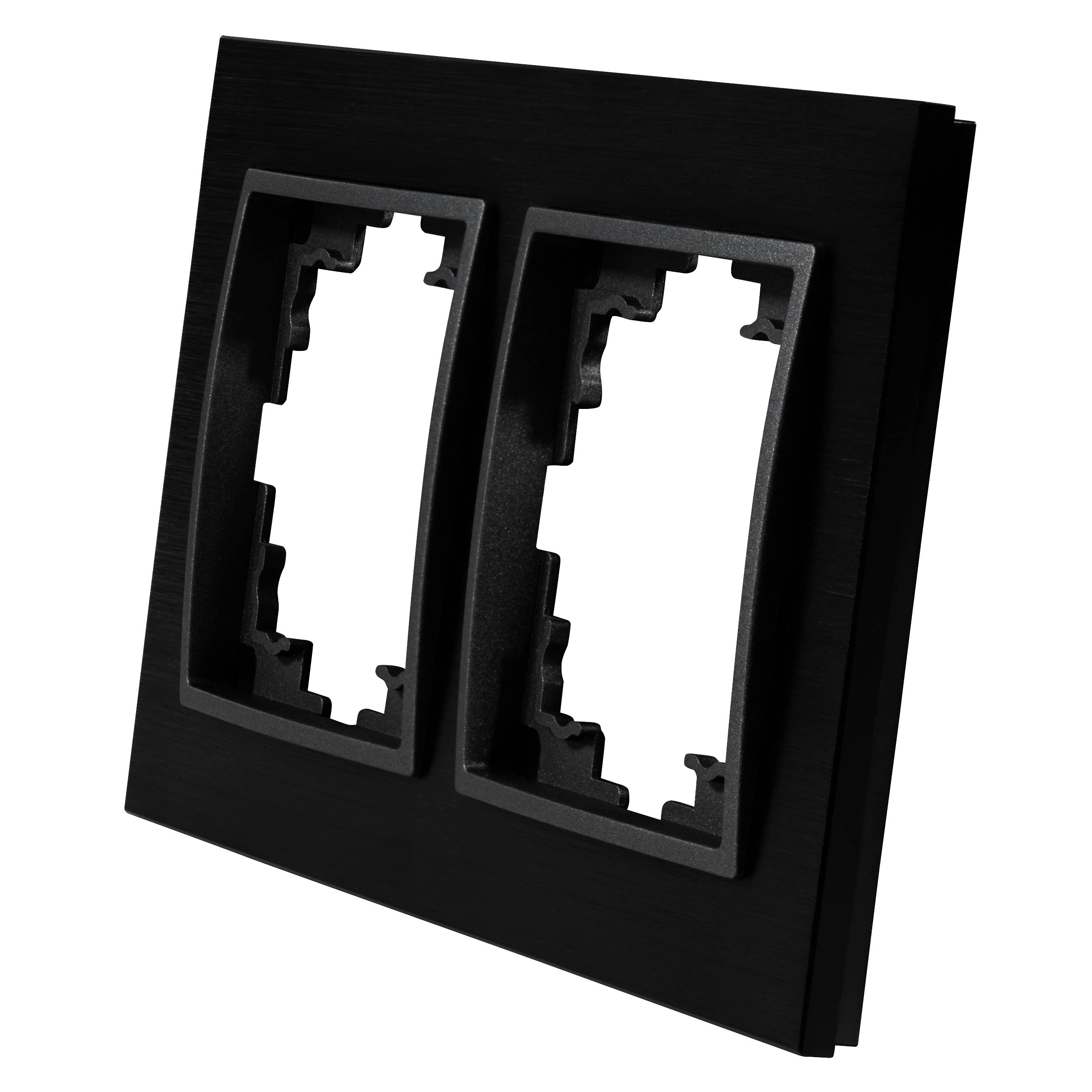Rahmen McPower "Flair", 2-fach, schwarzes Aluminium