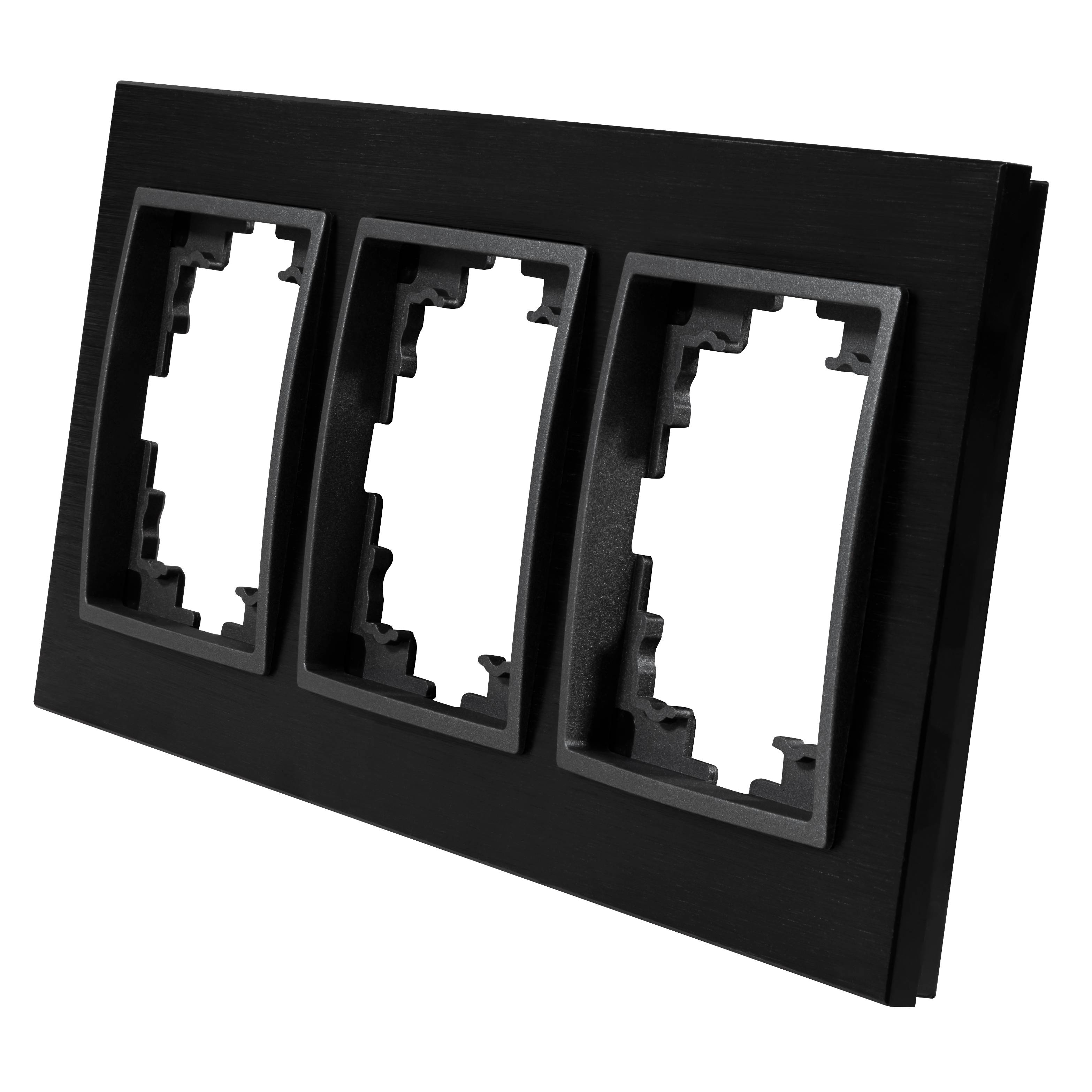 Rahmen McPower "Flair", 3-fach, schwarzes Aluminium