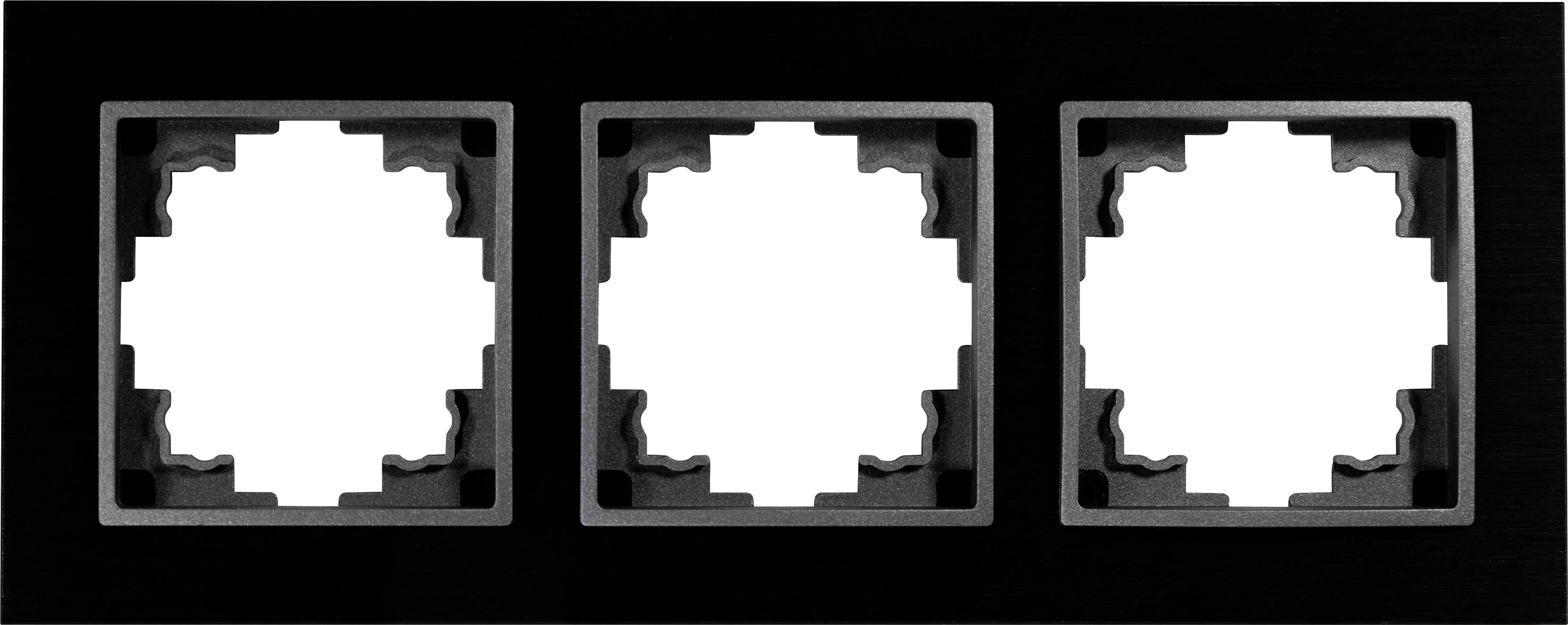 Rahmen McPower "Flair", 3-fach, schwarzes Aluminium