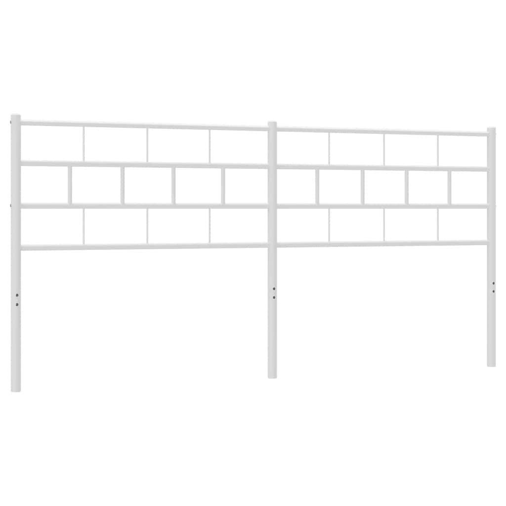 vidaXL Kopfteil Metall Weiß 180 cm