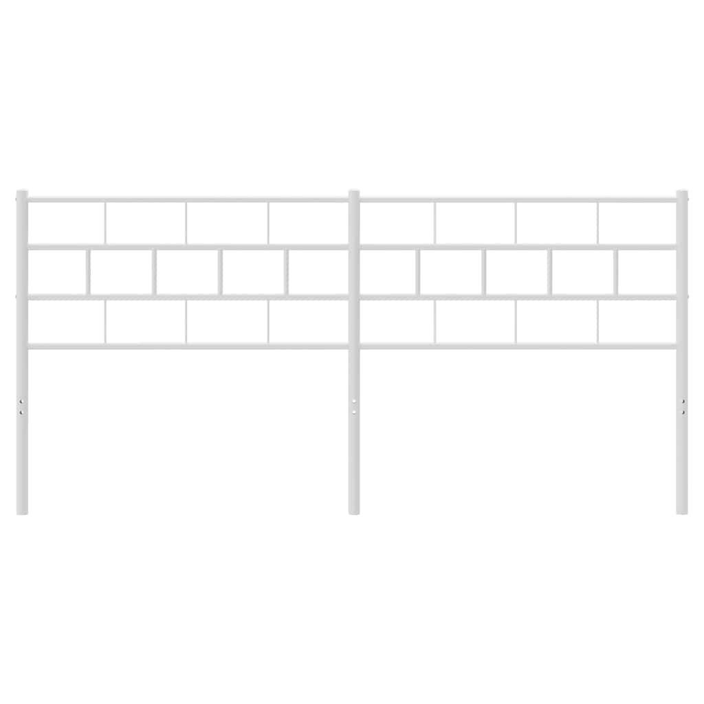 vidaXL Kopfteil Metall Weiß 180 cm
