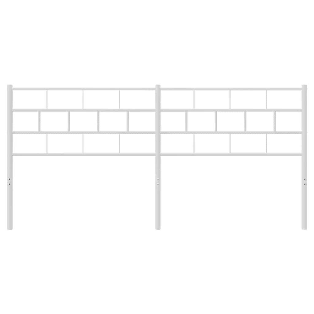vidaXL Kopfteil Metall Weiß 193 cm