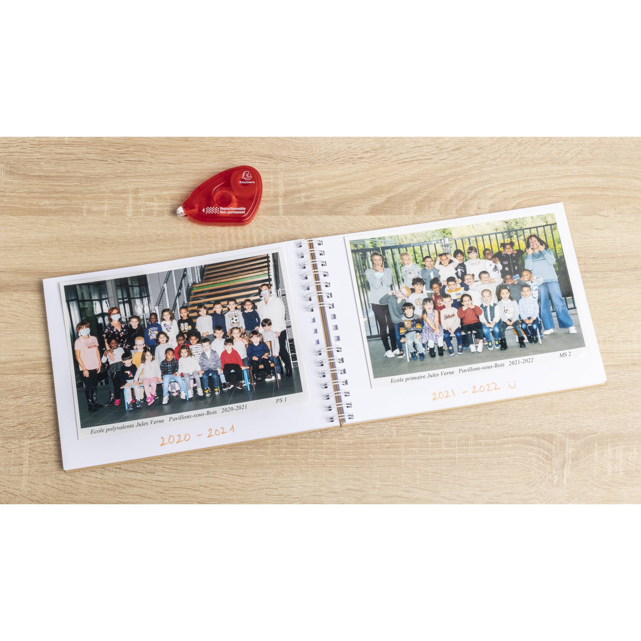 Exacompta Fotoalbum +Spiralbindung für Klassenfotos 50 weiße Seiten Kraft 16029E