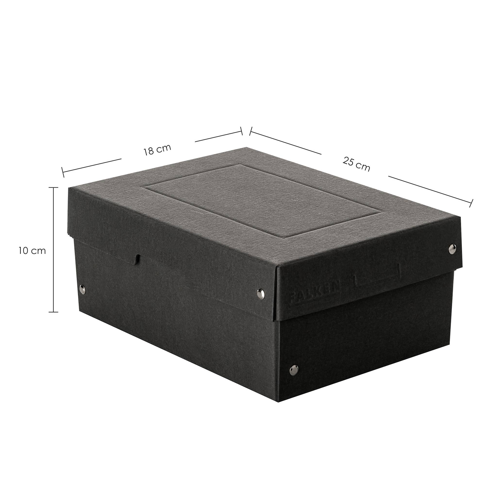 Falken 5x PURE Box Black DIN A5, Füllhöhe 100 mm schwarz - Schwarz - 22001720F