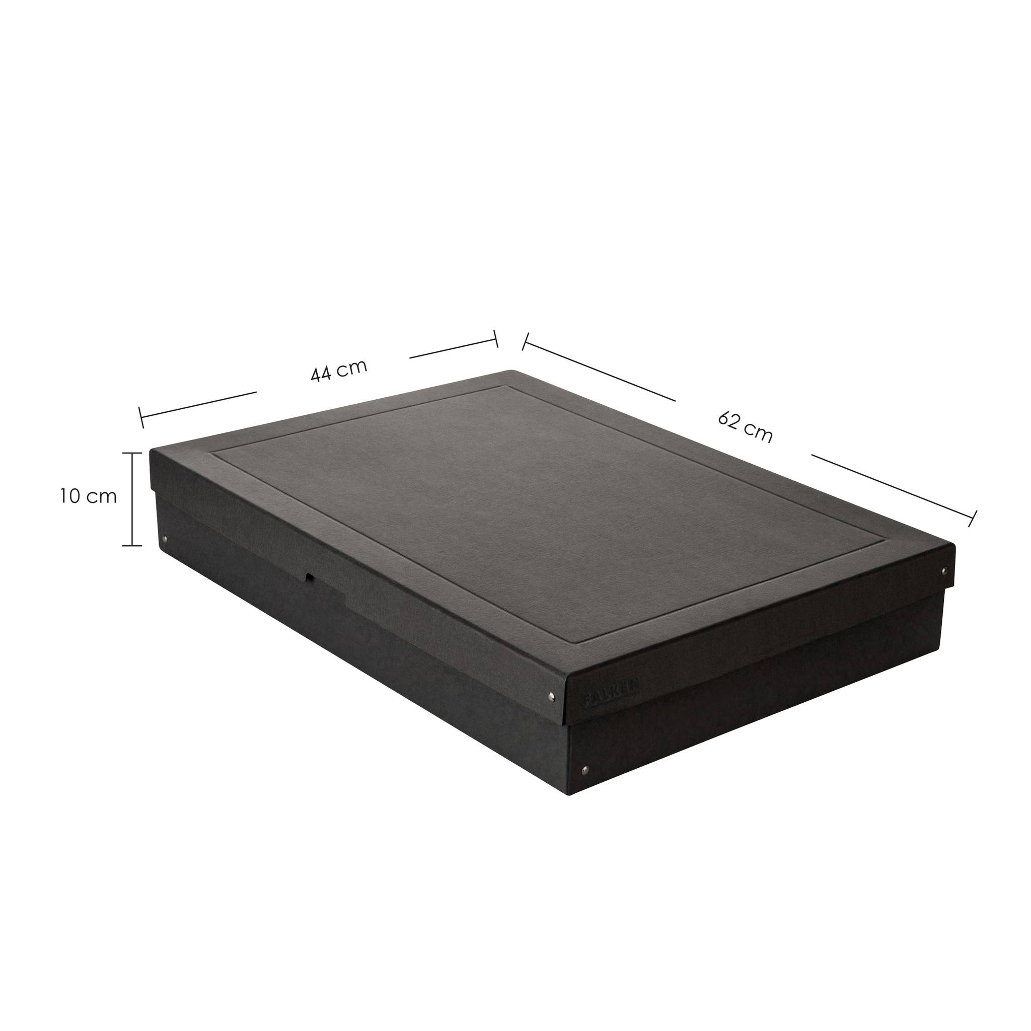 Falken 5x PURE Box Black DIN A2, Füllhöhe 100 mm schwarz - Schwarz - 22001768F