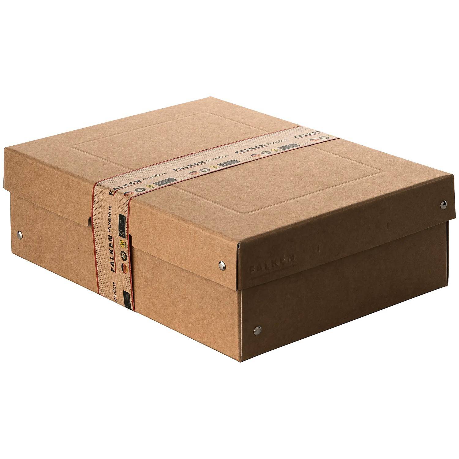 Falken 5x PURE Box Nature DIN A4, Füllhöhe 100 mm braun - Braun - 22001800F