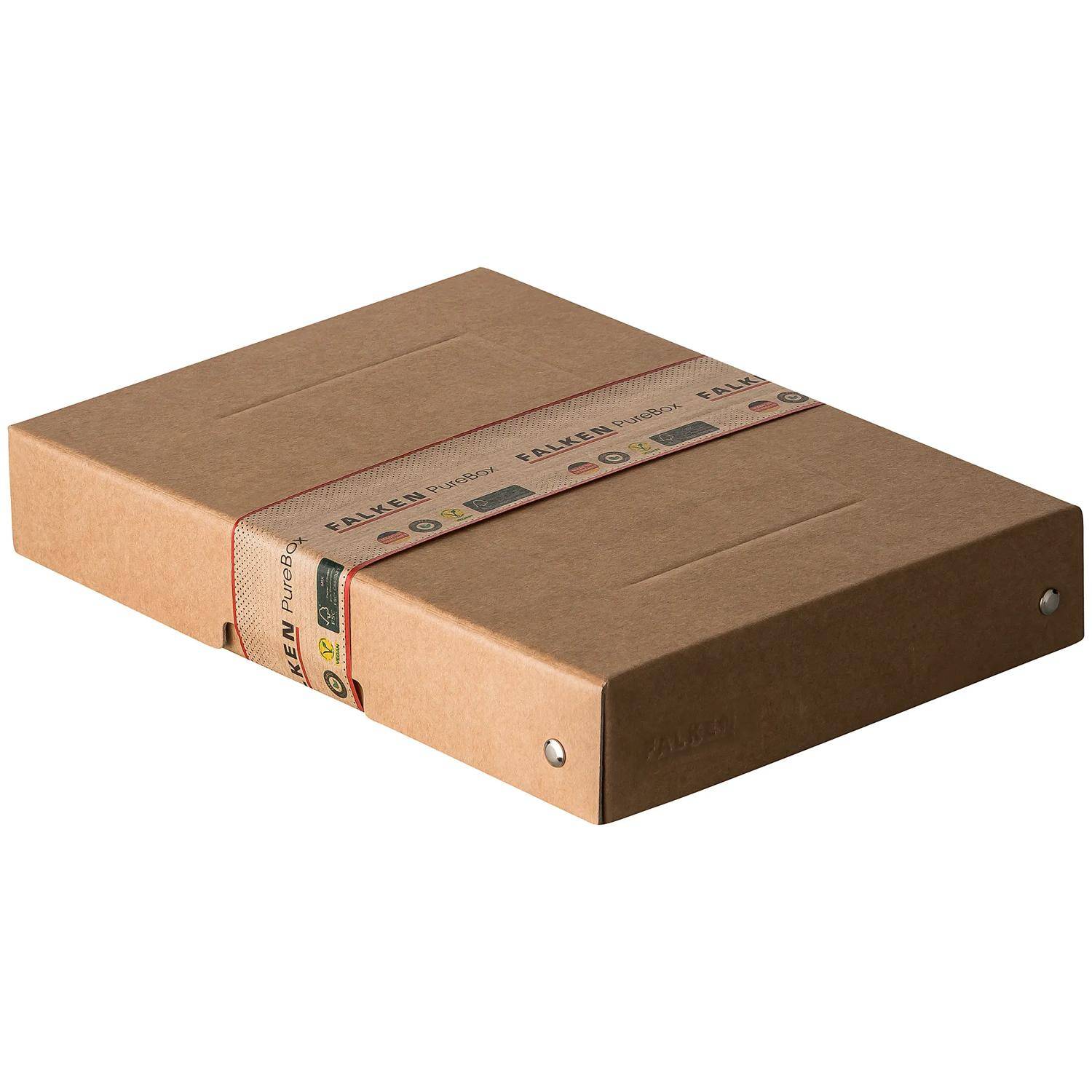 Falken 5x PURE Box Nature DIN A5, Füllhöhe 40 mm braun - Braun - 22001808F