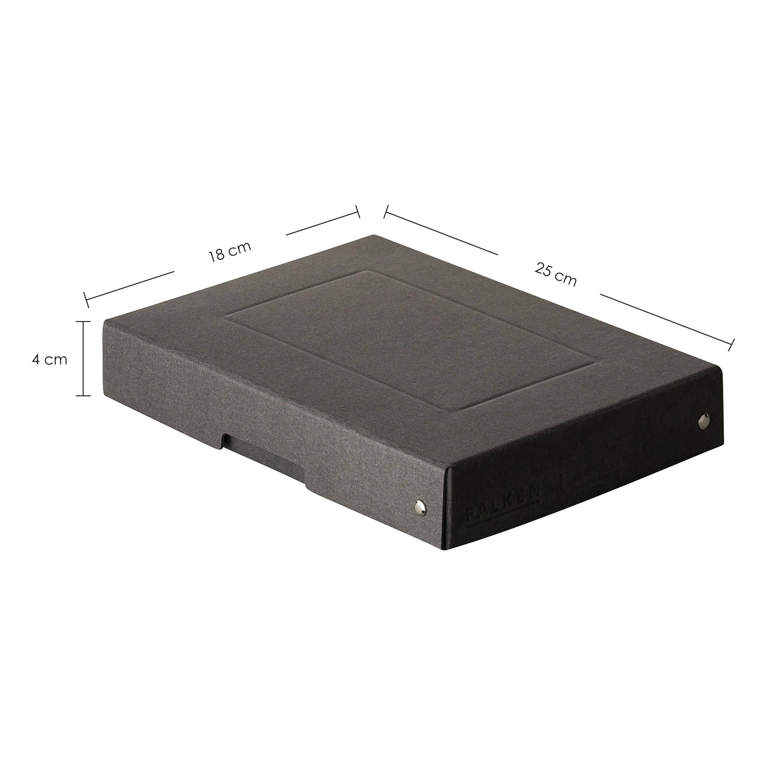 Falken 5x PURE Box Black DIN A5, Füllhöhe 40 mm schwarz - Schwarz - 22001712F