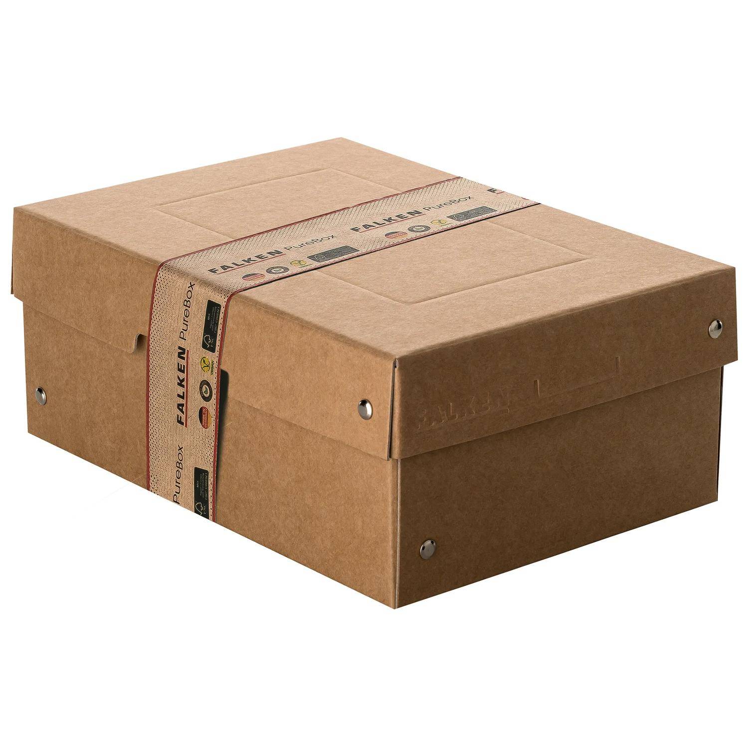 Falken 5x PURE Box Nature DIN A5, Füllhöhe 100 mm braun - Braun - 22001816F