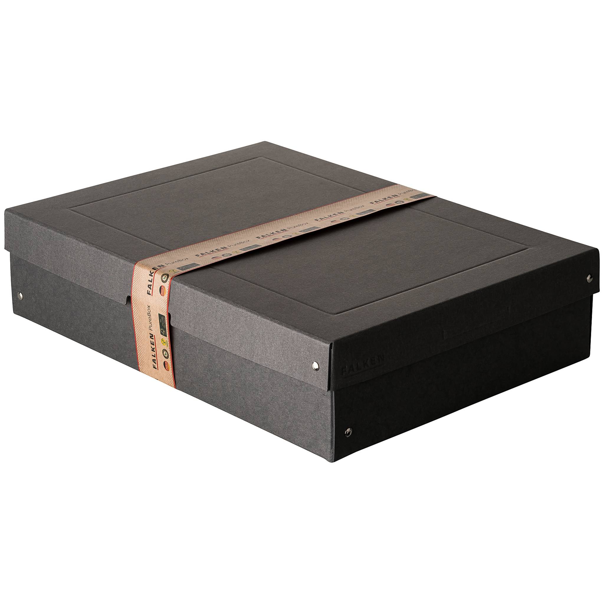 Falken 5x PURE Box Black DIN A3, Füllhöhe 100 mm schwarz - Schwarz - 22001688F