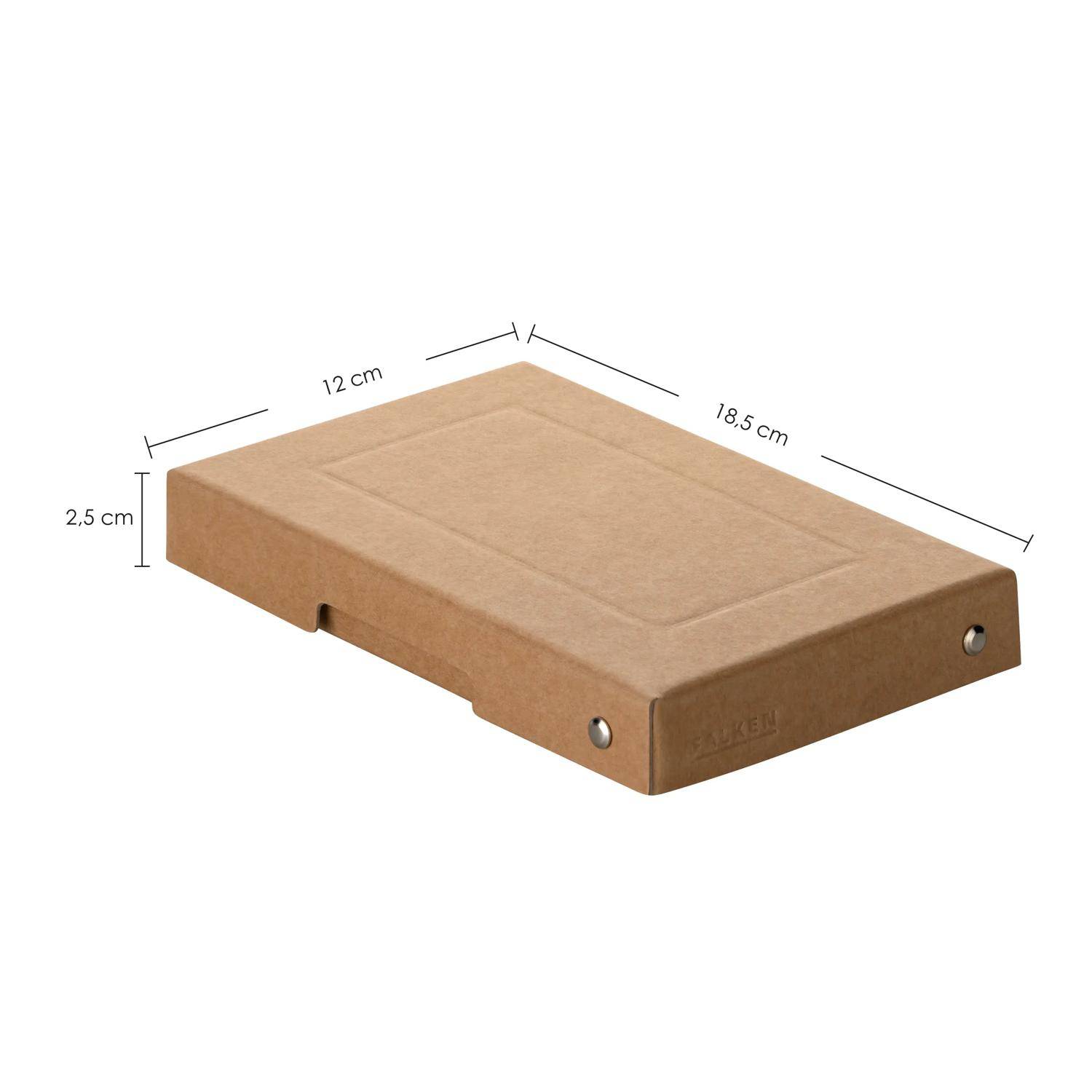 Falken 5x PURE Box Nature DIN A6, Füllhöhe 25 mm braun - Braun - 22001824F