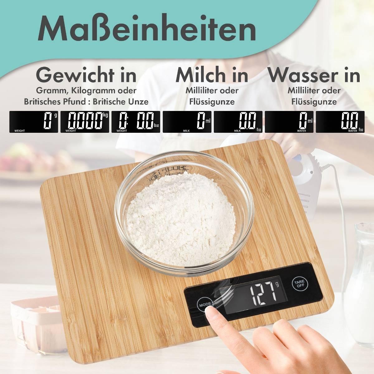 ProfiCook Bambus-Küchenwaage PC-KW 1271