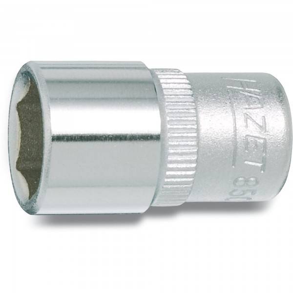HAZET Steckschlüsseleinsatz ∙ Sechskant 850A-9/16 ∙ Vierkant hohl 6,3 mm (1/4 Zoll) ∙ Außen Sechskant-Tractionsprofil ∙