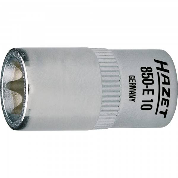 HAZET Steckschlüsseleinsatz ∙ TORX® 850-E12 ∙ Vierkant hohl 6,3 mm (1/4 Zoll) ∙ Außen TORX® Profil ∙ E12