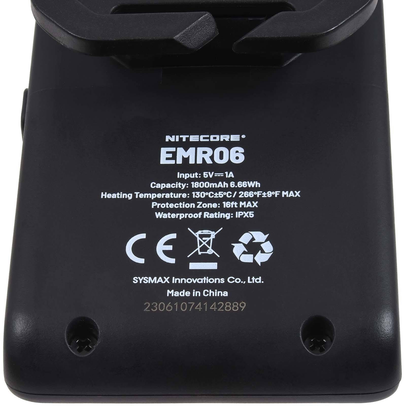 Nitecore EMR06 Mückenabwehr schwarz inkl. Akku 1800mAh