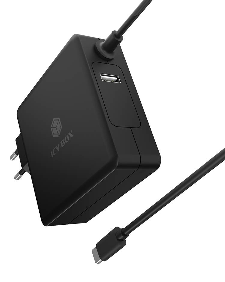 IB-PS101-PD, Netzteil für Power Delivery 90 Watt, Type-C® Anschluss, plus USB Type-A Schnittstelle für 5V@2,4A