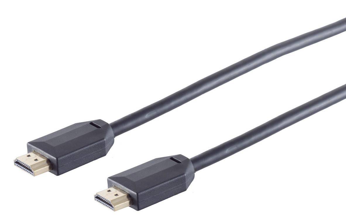 Ultra HDMI Kabel, 10K (120Hz), 4K (240Hz), 3D (1080p), PVC, schwarz - Länge: 3m
