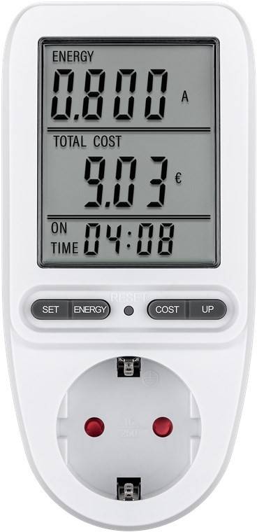 Digitales Energiekostenmessgerät Pro, zur Messung des Stromverbrauchs und Stromkosten von elektrischen Haushaltsgeräten