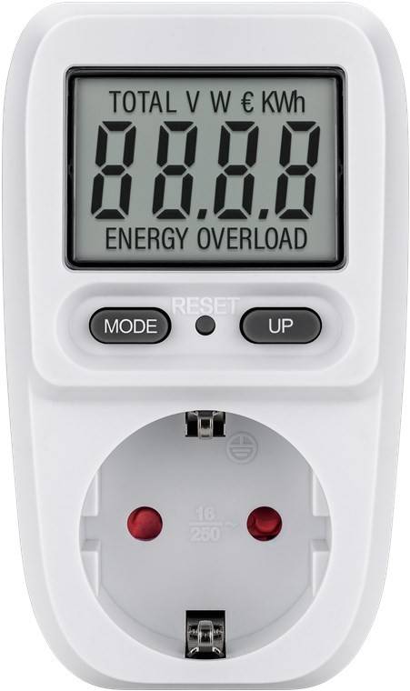 Digitales Energiekostenmessgerät Basic, zur Messung des Stromverbrauchs und Stromkosten von elektrischen Haushaltsgeräte