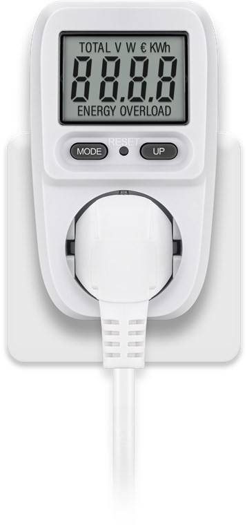 Digitales Energiekostenmessgerät Basic, zur Messung des Stromverbrauchs und Stromkosten von elektrischen Haushaltsgeräte