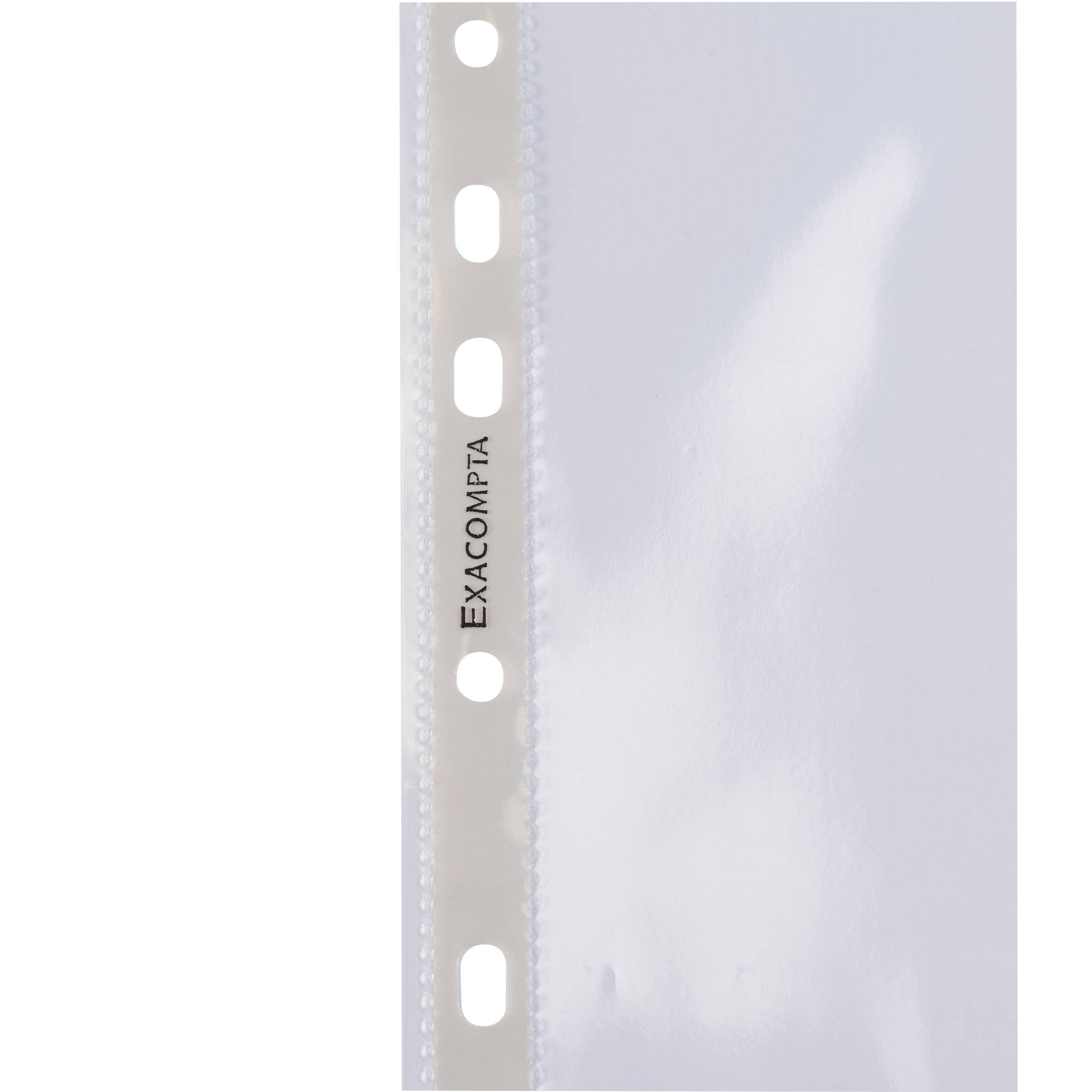 Exacompta 10x Pack 100 Prospekthüllen A4 PP genarbt hohe Qualität Kristall 5760E