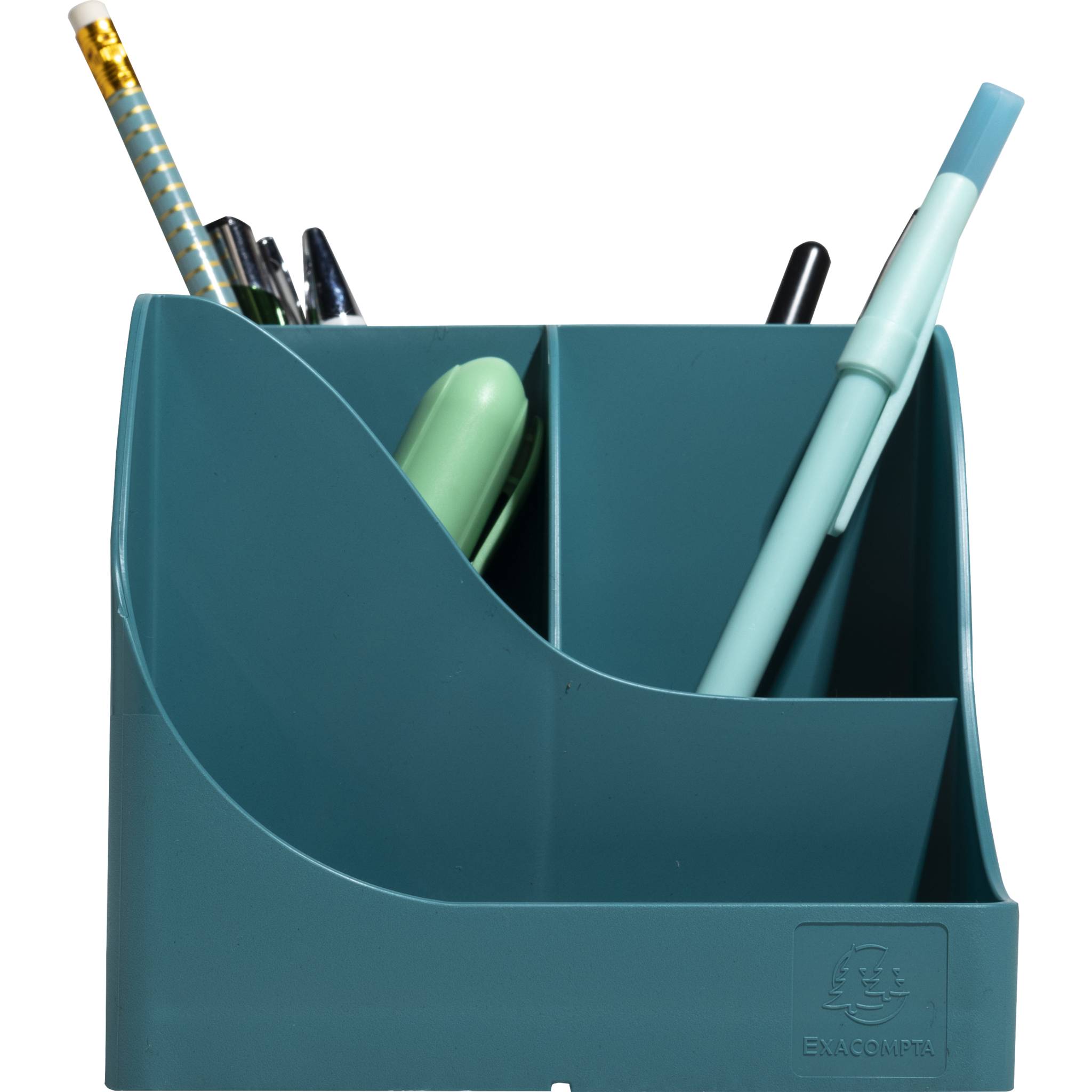 Exacompta 4x Stifteköcher Pen Wave, Skandi - Bleu Pacifique - 69534D