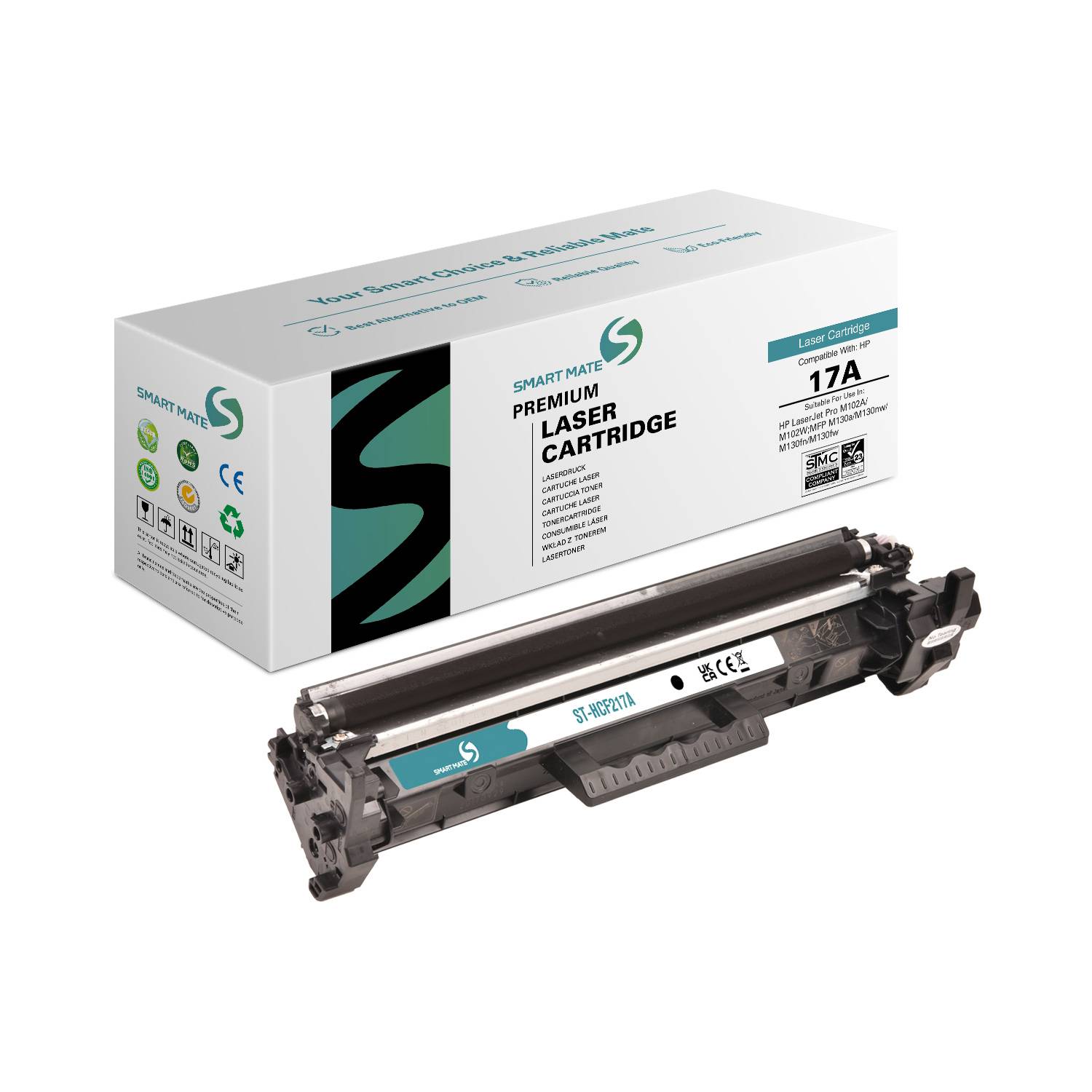 SmartMate wiederaufbereiteter Toner Patrone HP CF217A (17A) Schwarz