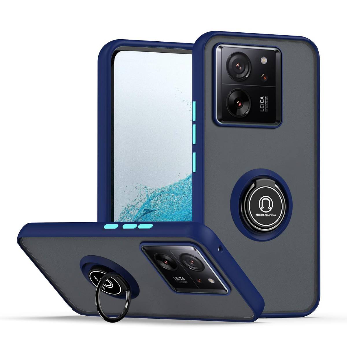 Für Xiaomi 13 T / 13 T Pro Design TPU / PC Handy Hülle Cover + Ring