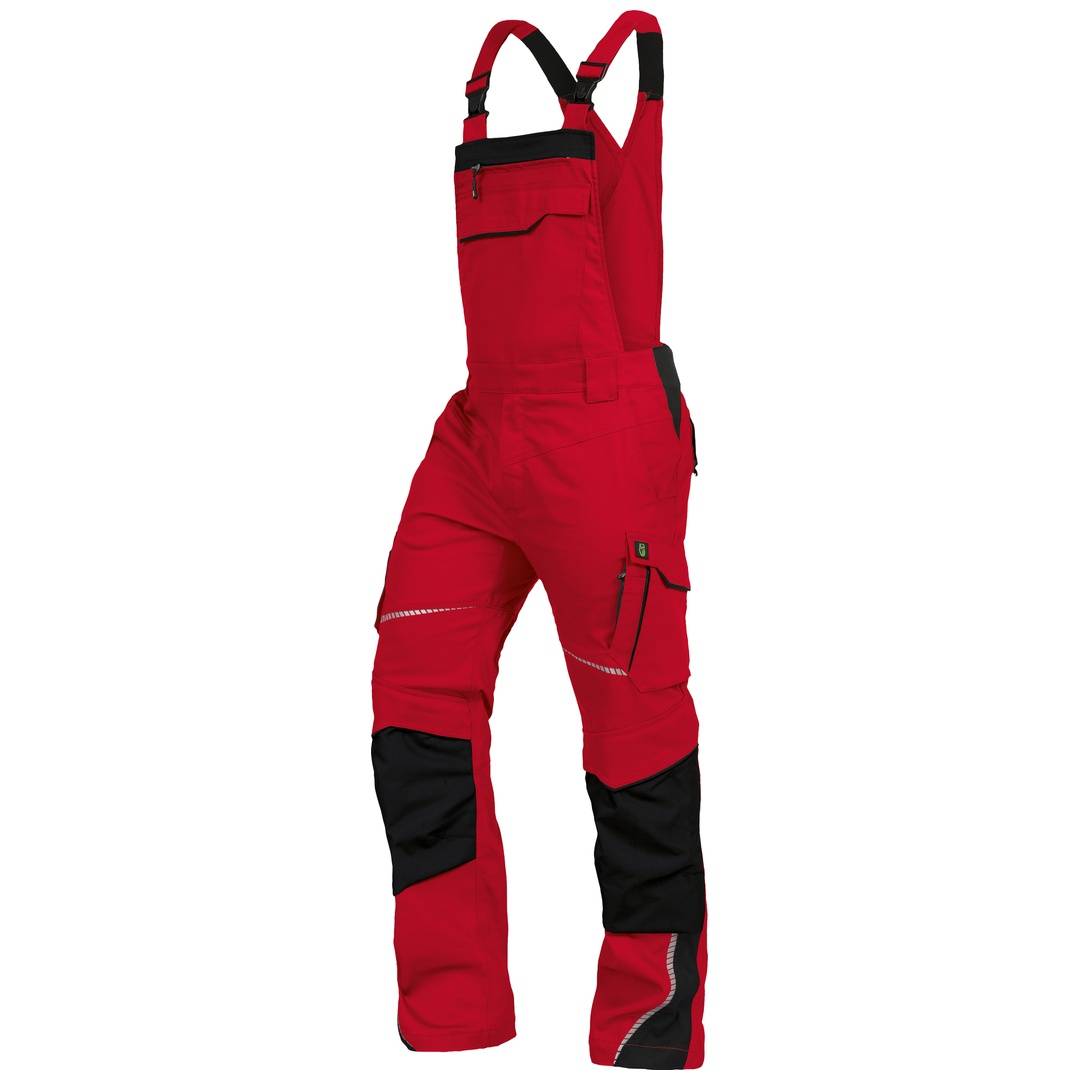 Leibwächter FLEXL Flex Line, Latzhose NEU, rot / schwarz, Gr. 46 FLEXL2246