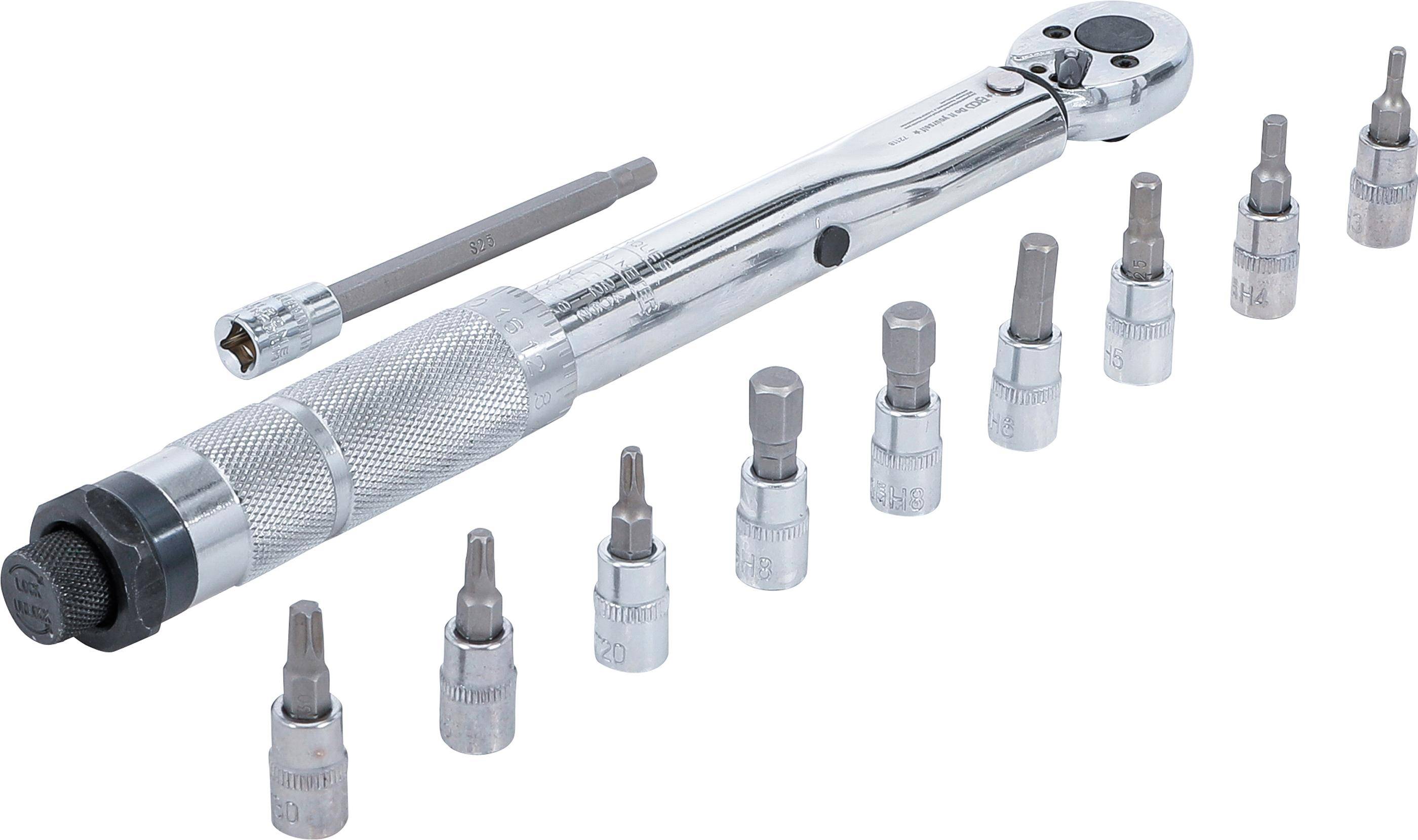 BGS Diy Drehmomentschlüssel-Satz | Abtrieb Außenvierkant 6,3 mm