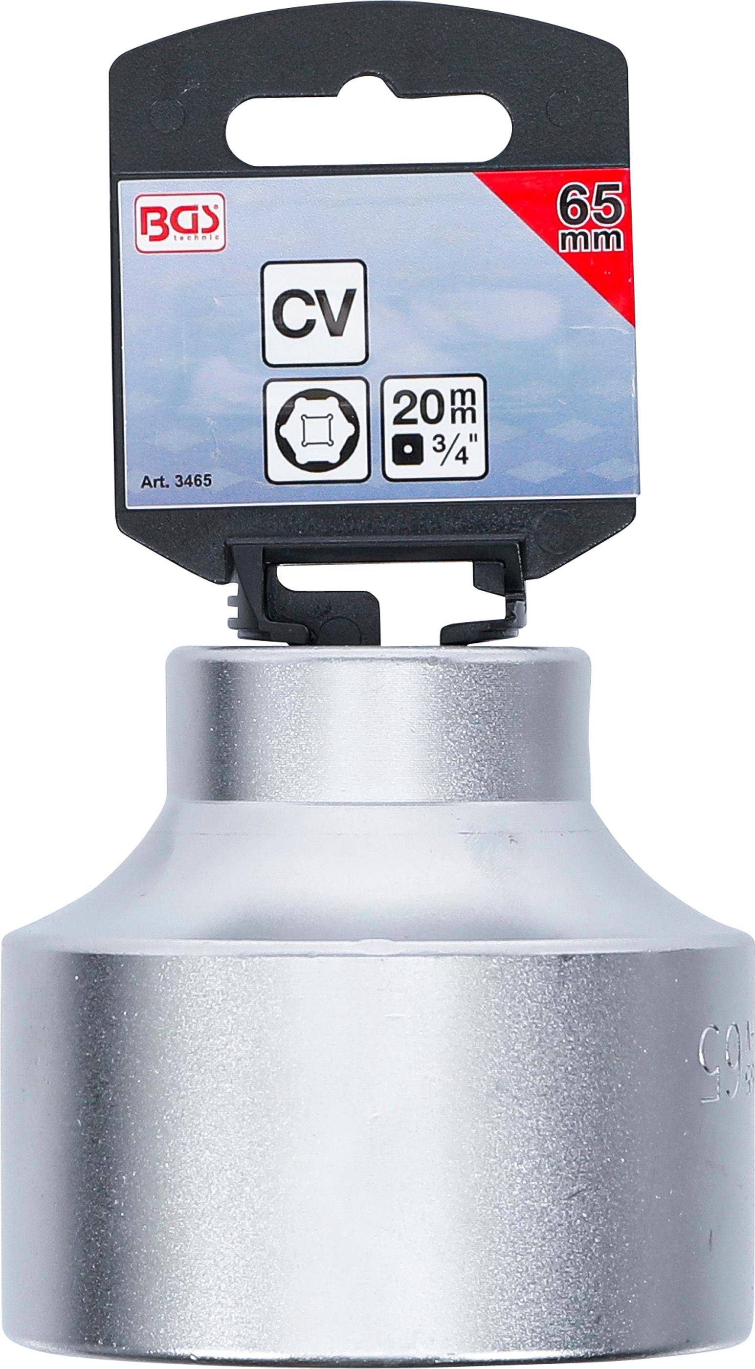 BGS technic Steckschlüssel-Einsatz Sechskant | Antrieb Innenvierkant