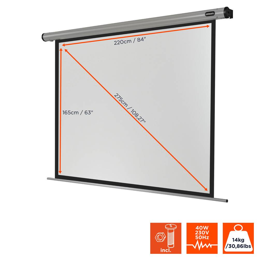 Celexon Motor HomeCinema 1090115 Motorleinwand 214 x 161 cm Bildformat: 4:3
