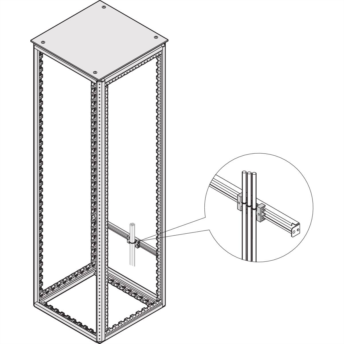 SCHROFF KABELKLEMME f.C-PROFIL 5STKKabelabfangleiste für C-Profilschiene <br>-)