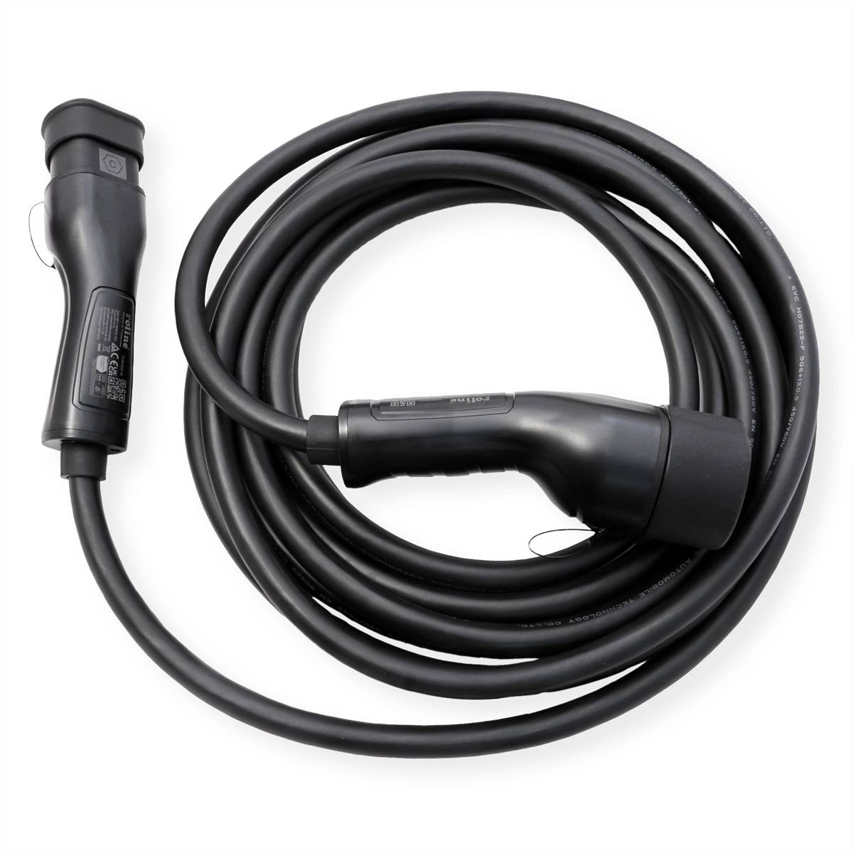 ROLINE E-Auto Ladekabel Typ2, 3-phasig, 480VAC (3P+N+E), 32 A, 22 kW, 7,5 m