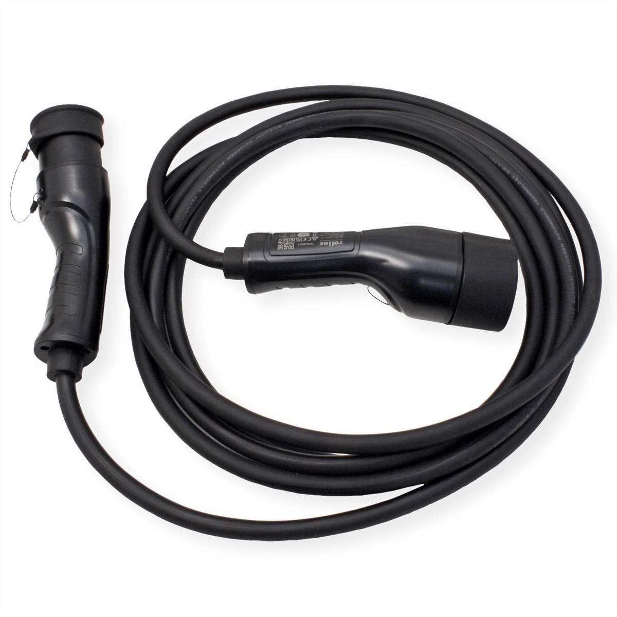 ROLINE E-Auto Ladekabel Typ2, 1-phasig, 250VAC (1P+N+E), 32 A, 7,4 kW, 5 m