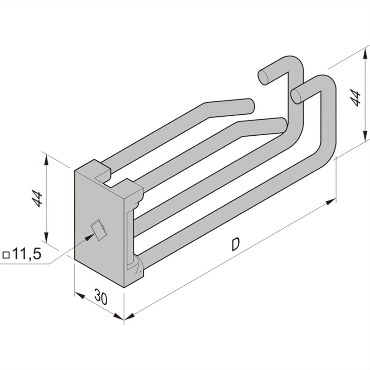 SCHROFF Doppel-Stahlkabelöse - DOP.KABELOESEN SET(110MM)5ST 19 Schränke &amp, Ausbauteile