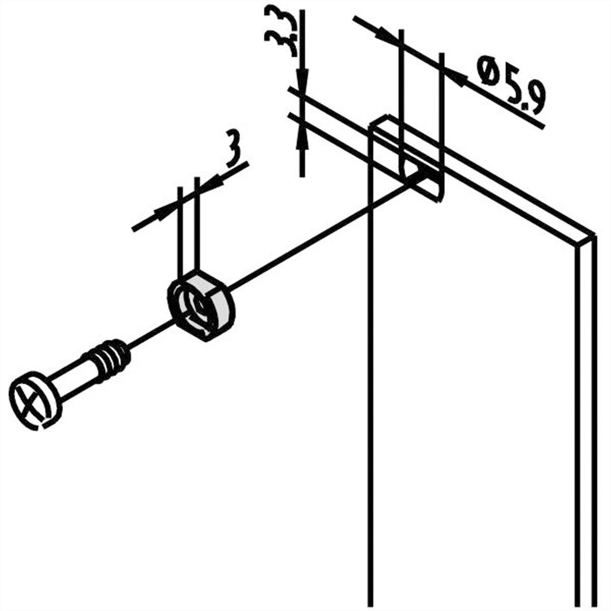 SCHROFF Metallnippel - EINPR.NIPPEL MS/NI 10ST 19 Schränke &amp, Ausbauteile Sonstiges /