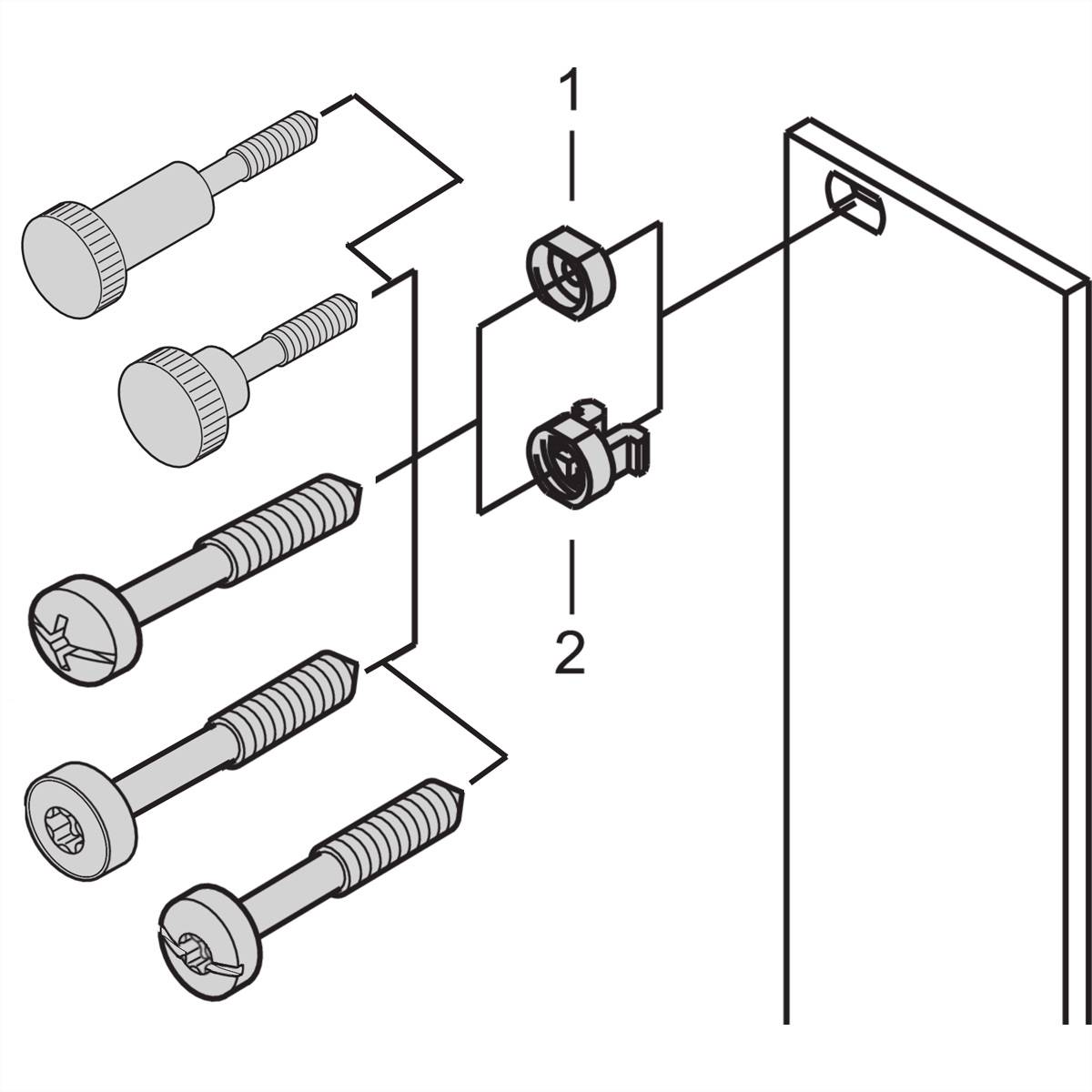 SCHROFF EINPR.NIPPEL MS/NI 10STRack-Zubehör