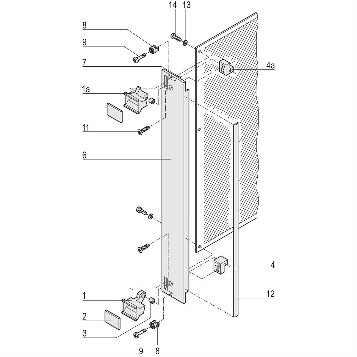 SCHROFF Fixierclip für Kunststoffgriff in Trapezform - FIXIERCLIPS 100STK 19 Schränke &amp, /