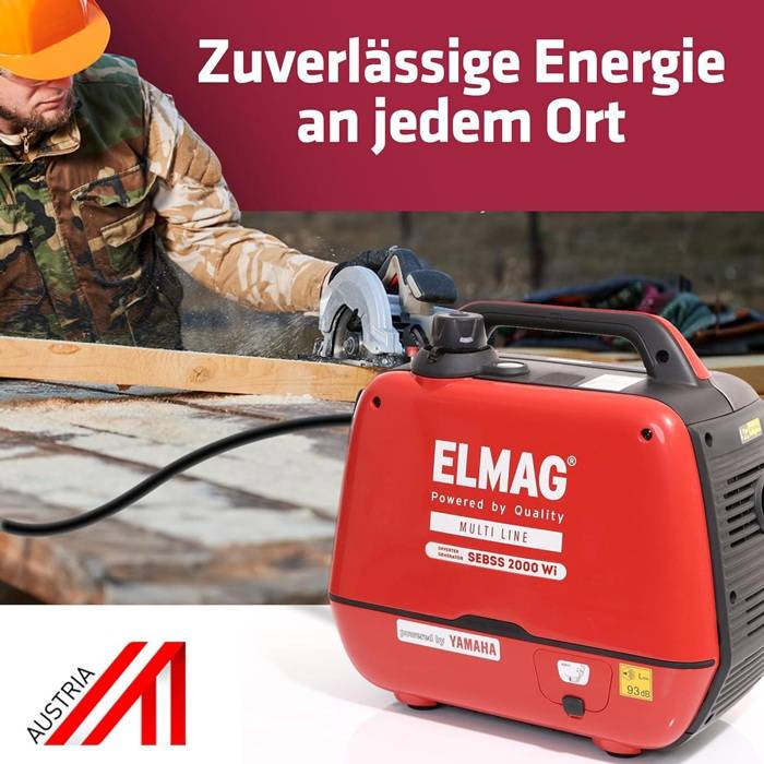 Stromerzeuger SEBSS 2000Wi Dauerleistung 1,8kVA m.YAMAHA-Motor MZ80 Benzin ELMAG