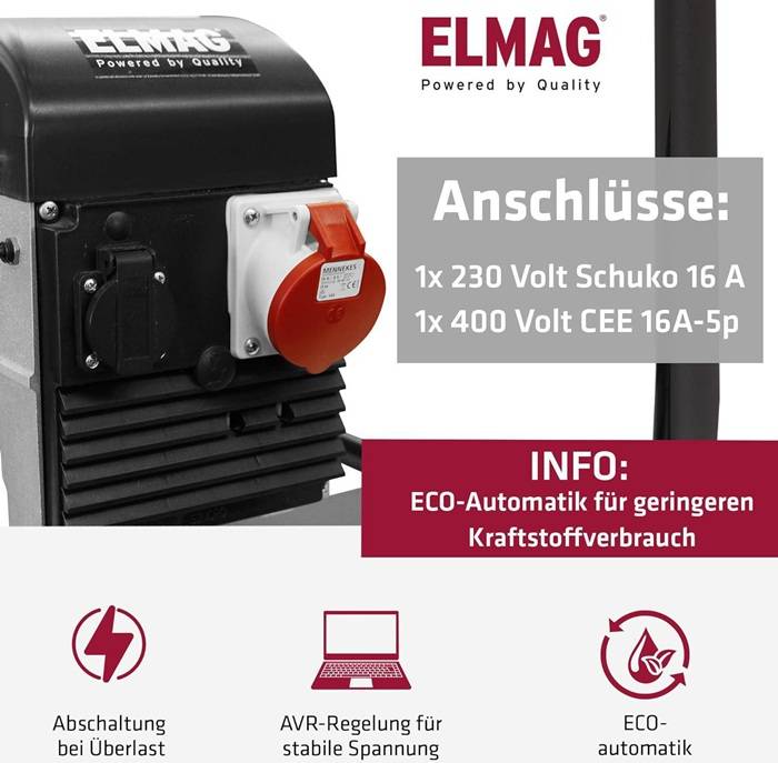 Stromerzeuger SEB 16000WDE-AVR Motorleistung 15kW m.HONDA-Motor GX690 Benzin