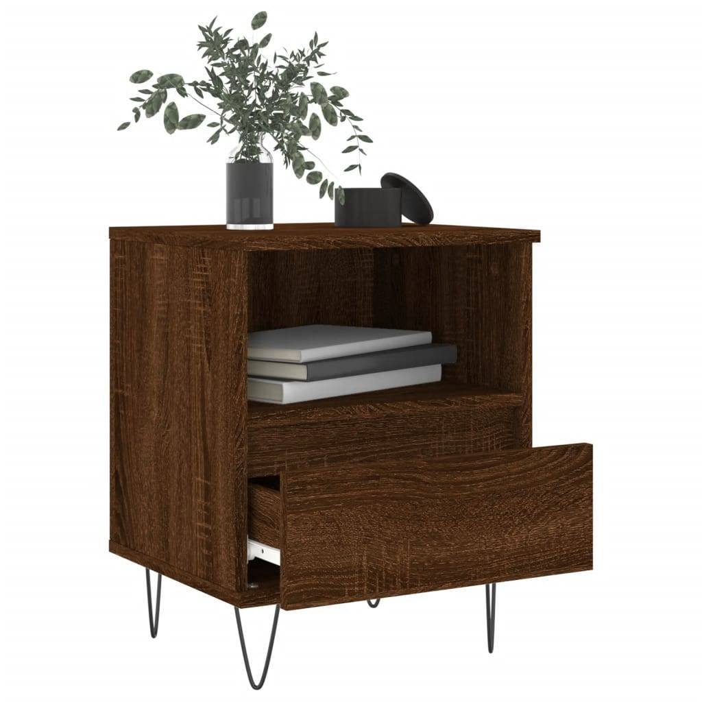 vidaXL Nachttisch Braun Eichen-Optik 40x35x50 cm Holzwerkstoff