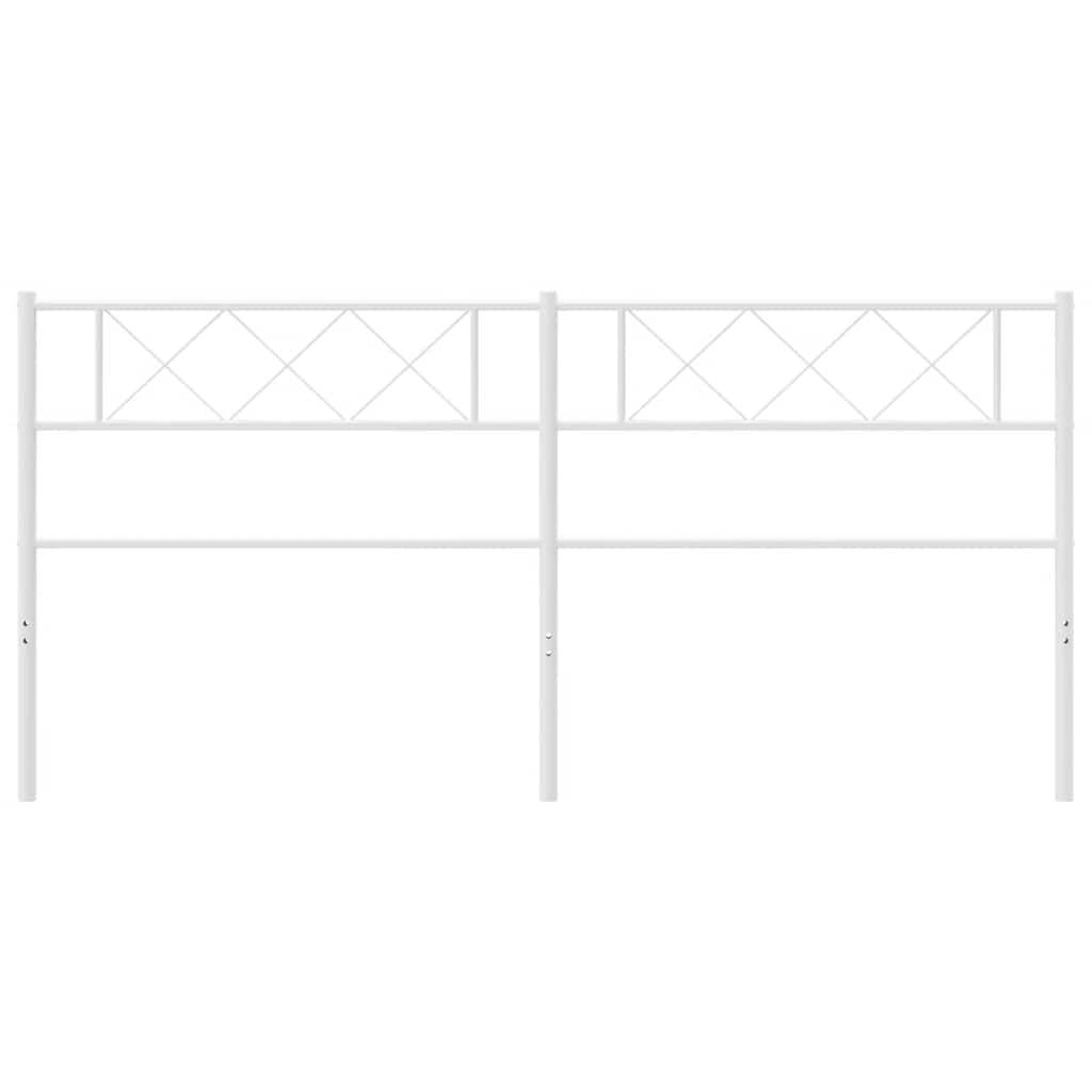 vidaXL Kopfteil Metall Weiß 180 cm