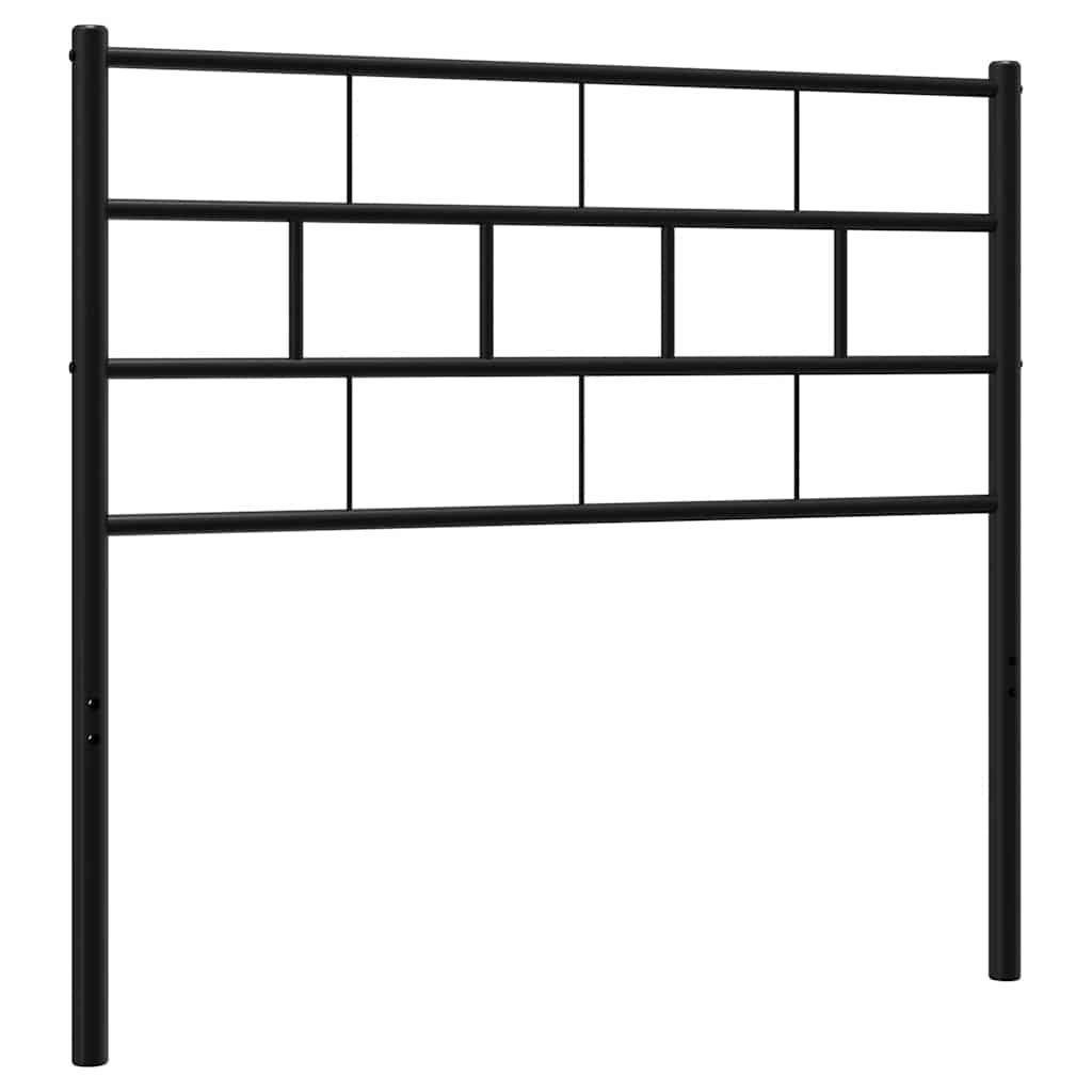 vidaXL Kopfteil Metall Schwarz 75 cm